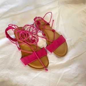 Lace up sandals